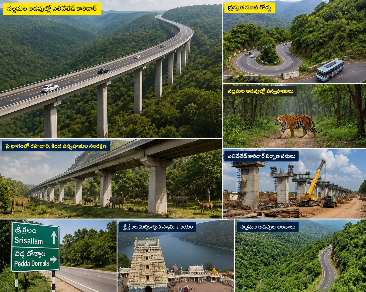 నల్లమల అడవుల్లో ఎలివేటెడ్ కారిడార్ నిర్మాణంలో కీలక అడుగు.. శ్రీశైలం జర్నీ బేఫికర్!